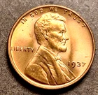 1937 Lincoln Wheat Cent-BU++ Great Luster