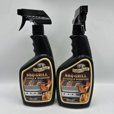 (2-Pk) PARKER & BAILEY BBQ GRILL Oven CLEANER & DEGREASER Fast Streak-Free Shine