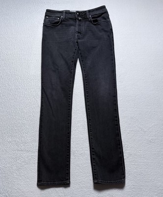 Jacob Cohen Jeans Mens 32x32 Black Style 688 Slim Tailored Handmade in Italy