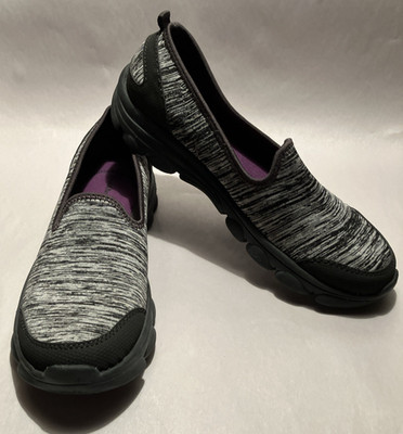 New Croft&Barrow Angel Womens 6M Gray Fabric Memory Foam Comfort Slip On Flats