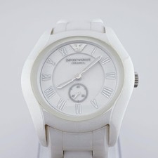 Emporio Armani Ceramica Women's Watch White Ceramic Stainless Steel Quartz 36.8m