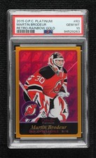 2015 O-Pee-Chee Platinum Retro Rainbow Gold Martin Brodeur PSA 10 GEM MT 19zb