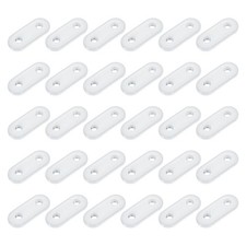 50Pcs Curtain Weights, 15 x 37 x 4.5mm 15g Iron Drapery Weights, White