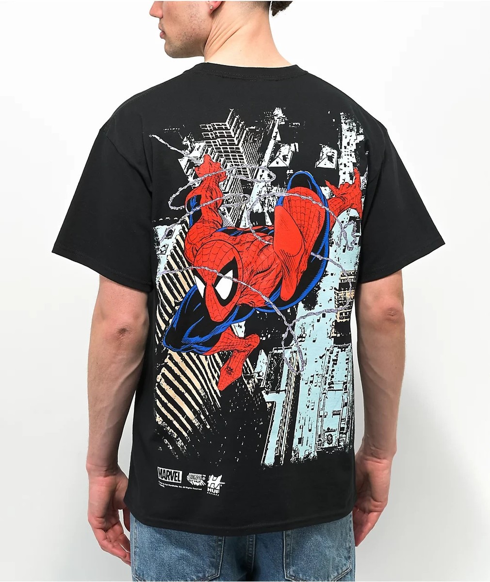 HUF x Marvel Spider-Man Box T-Shirt Adult Black Medium Blue
