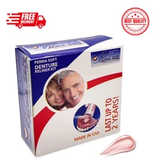 Perma Soft Denture Reliner Kit – Semi-Soft DIY Reline for Two Denture Plates