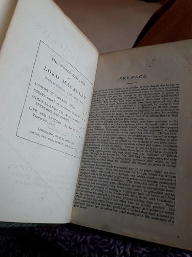 Critical And Historical Essays Lord Macaulay. (Longman. Popular ED. 1914) HDBK. - Foto 6 di 6