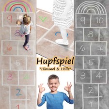 Spielmatte Küchenteppich Spielteppich Hüpfkästchen Kinderteppich Hüpfspiel Spiel