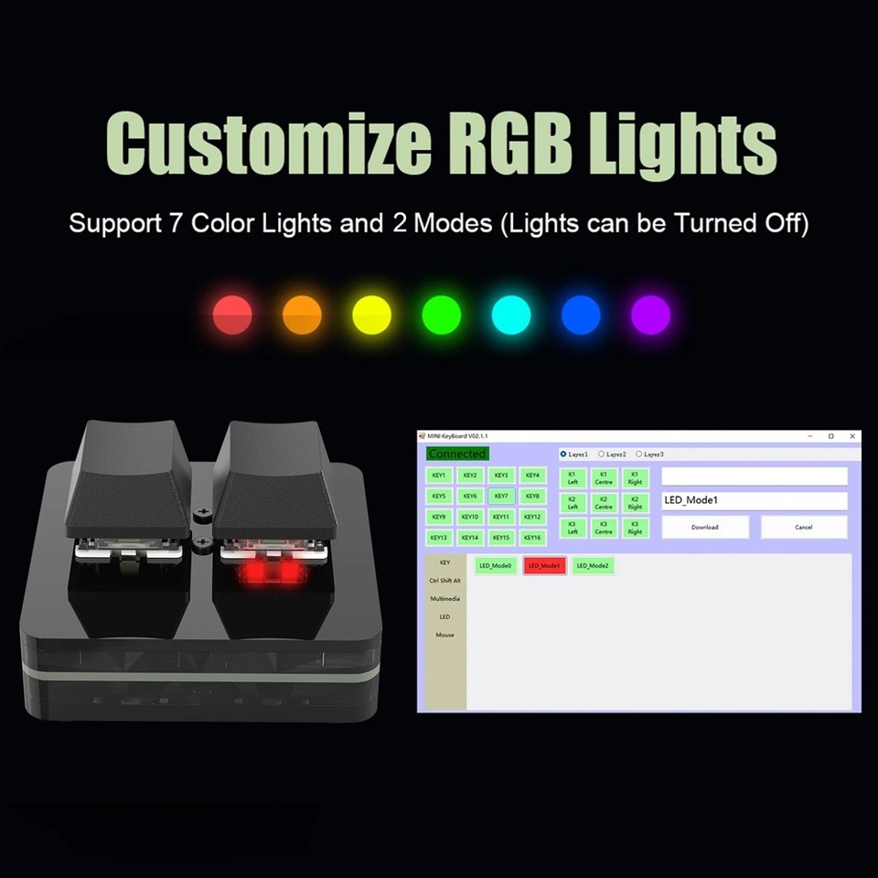 2.4G Macropad Macro Programming Keyboard USB C RGB Hot Swap Gaming ...
