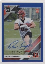 2019 Panini Donruss Optic Rookies Blue Prizm 61/75 Drew Sample #125 Auto fm0