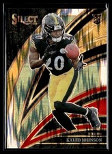 2025 Panini Select Club Level Black & Gold Shock Prizm #252 Kaleb Johnson RC