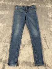 Levi's Premium 720 High Rise Super Skinny Jeans Women's Size 28 Medium Wash Blue