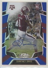 2020 Chronicles Draft Picks Mirror Blue Signatures 45/49 Quartney Davis Auto 9r9