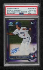 2022 Bowman Chrome Prospect Purple Refractor Martin Gimenez PSA 10 Auto 0ft3
