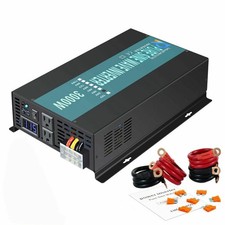 3000W Pure Sine Wave Power Inverter 24V DC to 120/110V AC Car Converter Solar RV