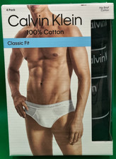 Calvin Klein Classic Fit Men's Medium 32-34 4-Pack Black Hip Briefs NP2173X