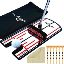 1PC Golf Putting Mirror with 6 Tees, Training Aid Practice Mirror for Men
