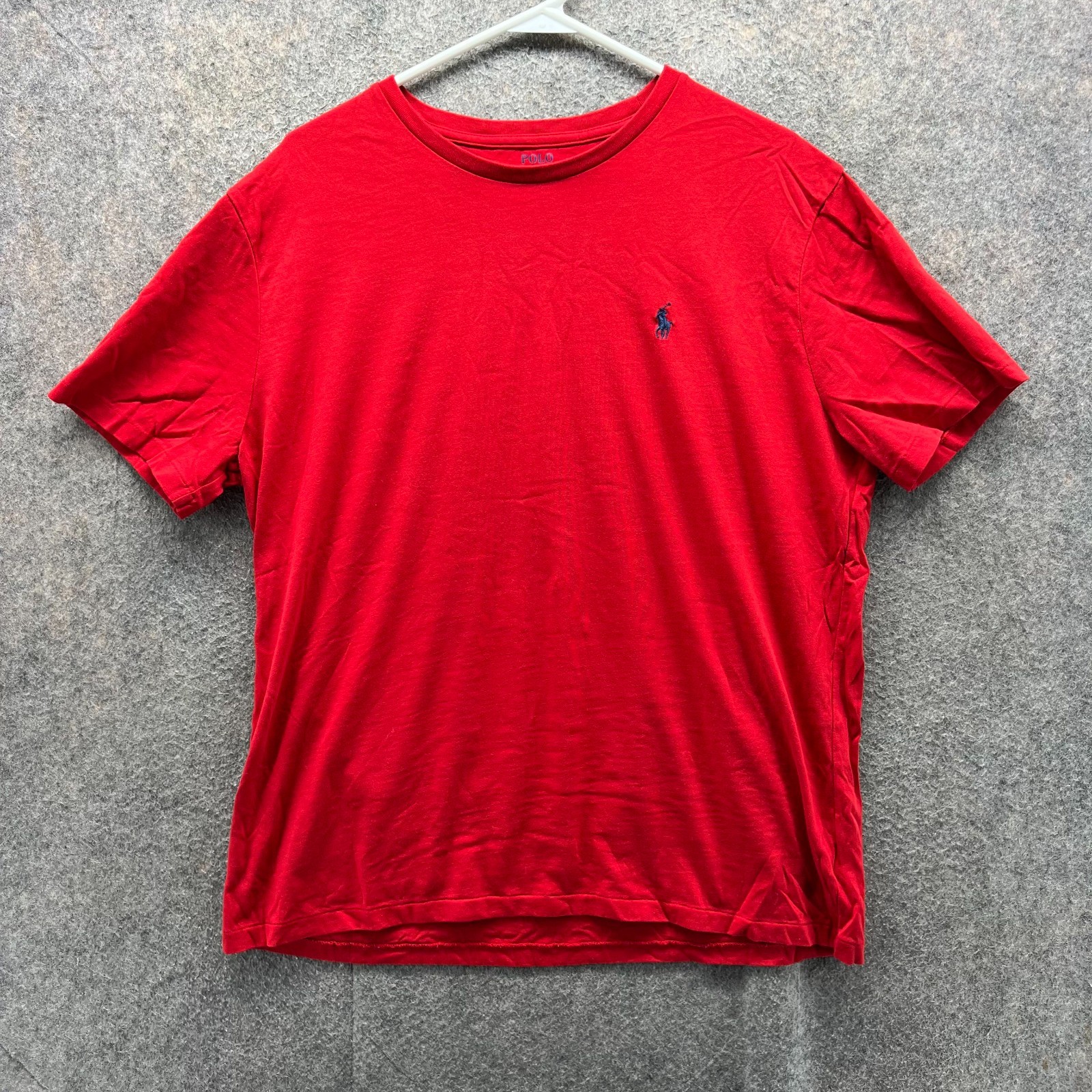 Polo Ralph Lauren camicia uomo grande rossa casual maglietta pony girocollo cotone