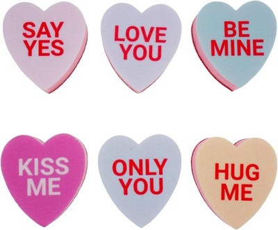 Heart Shaped Spon with Words, -Sided Kitchen Scrubber for Washing