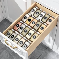 Clear Acrylic Spice Drawer Organizer, 4 Tier- 1 Set Seasoning Jars Drawers In...