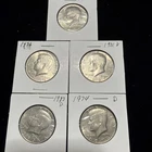 Lot Of 5 Kennedy Half Dollars 1974D, 1976, 1981D, 1983D BU Carded