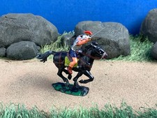 Elastolin Germany Mounted Roman w/ Sword  Shield Black Horse Scale 1:45 40 mm 