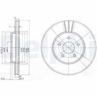 2X Bremsscheibe Delphi BG3537C FüR Jaguar Mondeo Ford Type B5Y X400 BWY B4Y 3 1