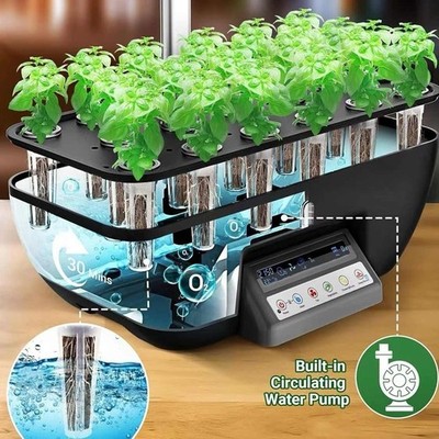 Grow24 Hydroponic Garden System, Full Spec-LED Grow Light, Smart Control Panel