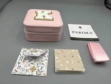 Mini Jewelry Travel Case, PU Leather Travel Jewelry Organizer Box Initial "K"