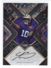 2024 Wild Card Auto Mania American AUSTIN MACK Autograph RC Rookie #1/10 Alabama. rookie card picture