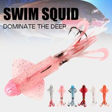 1pcs Big Game Soft Luminous Squid Jig Tuna Fishing Lures Deep Sea Bait 150g-250g