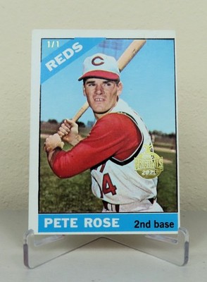 1966 Topps #30 Pete Rose GOLD 1/1 Holiday 2025 Buyback Advent Originals stamp
