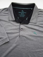 Mens XL Tommy Bahama SS Polo Shirt golf heather gray
