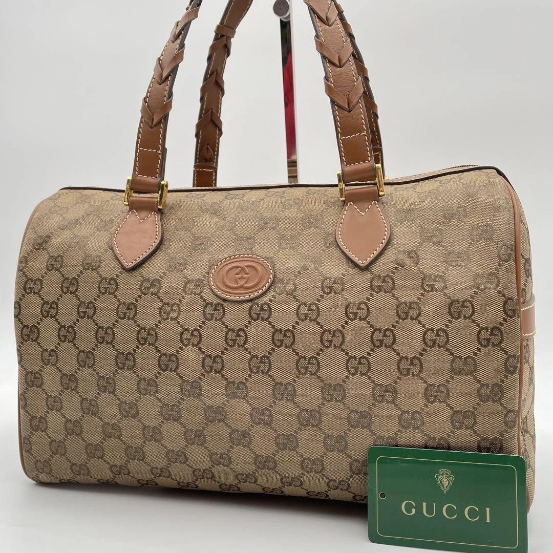 Gucci Boston Bag Gg imbriqué toile cuir sacoche créateur sac à main luxe