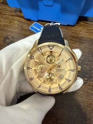 Technomarine Ocean Chronograph Quartz Gold Dial Watch  TM-318132 with case