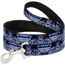 Dog Leash 6-FEET Tie Dye Purple/Blue WIDE 1.5"