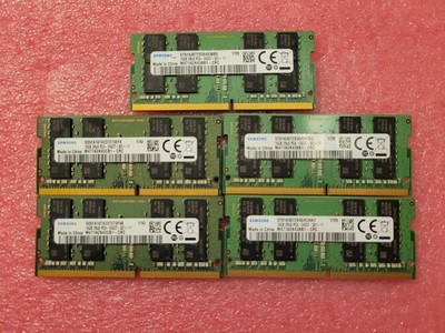 ( Lot of 5 ) Samsung 16GB DDR4 PC4-2400T SODIMM laptop memory M471A2K43CB1-CRC