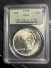 1924 Peace Silver Dollar $1 PCGS MS63 Philadelphia Business Strike KM#150