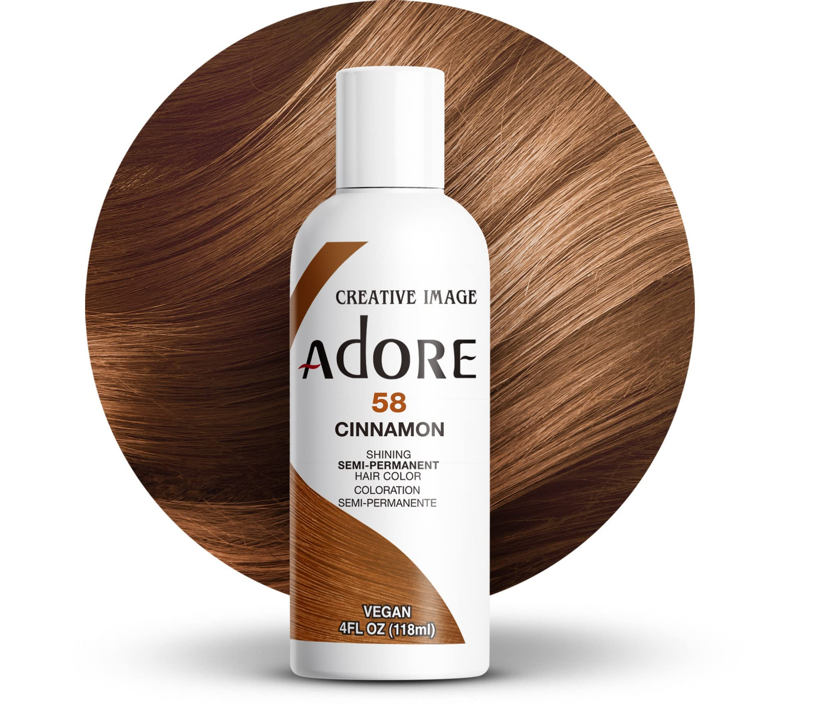 Adore Semi Permanent Hair Dye 4 Fl Oz Stunning Cinnamon Vegan