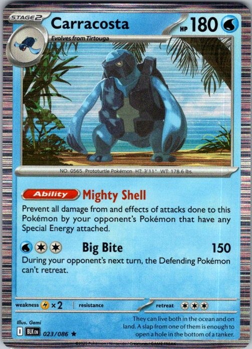 Pokemon | SV: Black Bolt | Carracosta | 023/086 | Holo | NM