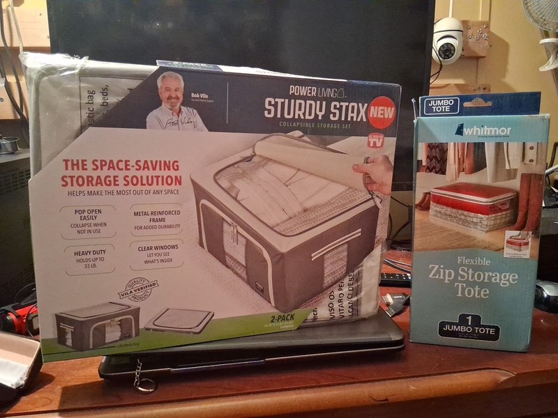 1 Power Living Sturdy Stax Collapsible Storage Set 2 Pack And Flexible...