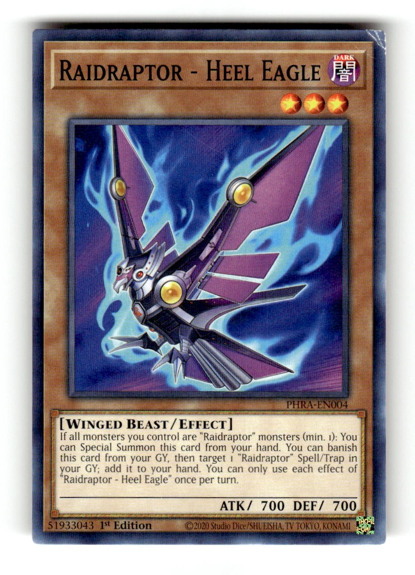 Raidraptor - Heel Eagle PHRA-EN004 C Phantom Rage Yu-Gi-Oh 1st Edition LP