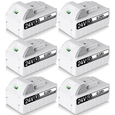 1~6X 24V 6.0Ah Battery for Snow Joe, Sun Joe, Power Joe, Aqua Joe 24V iON+ Tools