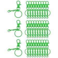 30 Pcs Lobster Claw Clasps for Keychains with Key Rings for Bag, Light Green