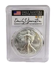2022- $1 American Silver Eagle 1oz PCGS MS70 Emily Damstra Signed First Strike