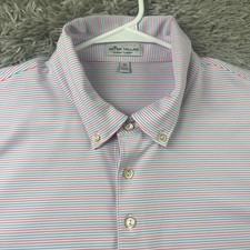 Peter Millar Shirt Men XL Summer Comfort Striped Stretch Performance Golf Polo