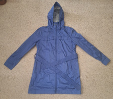 LL Bean Womens Rain Jacket L REG Blue Belted ...