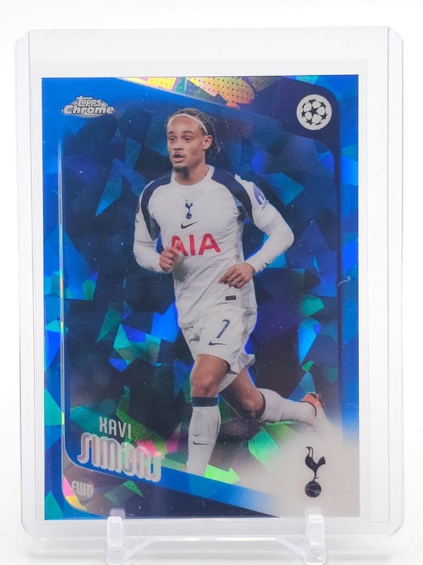 XAVI SIMONS 2025-26 TOPPS CHROME SAPPHIRE UEFA CL SOCCER #85 HOTSPUR Q5442