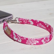 Hibiscus Pink Cell Phone Wrist Strap / Phone Wristlet / Made in Japan