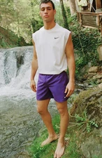 NIKE SWIM Crop Mesh Tank Tee Men's S White NWT Exclusive X Urban Outfitters Top