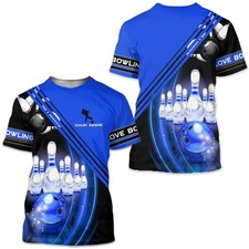 Custom 3D All-Over Printed Bowling Shirt - Personalized Name Tee V162